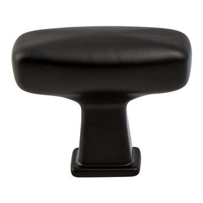 Subtle Surge Zinc Matte Black Cabinet Knob  1