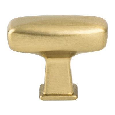 Subtle Surge Zinc Modern Brushed Gold Cabinet Knob  1