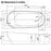 White / Matte Black Acrylic Bathtub