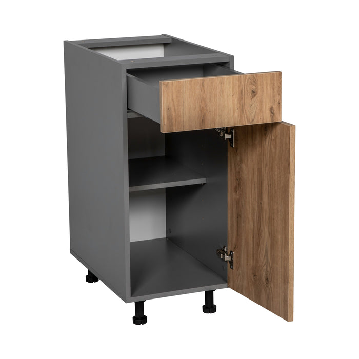 Wallkitchens Wood Natural Teak Base Cabinet Natural Teak 2