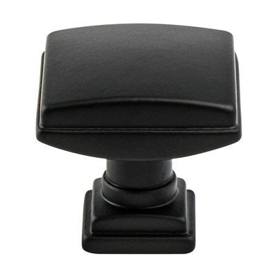 Tailored Traditional Zinc Matte Black Cabinet Knob  1