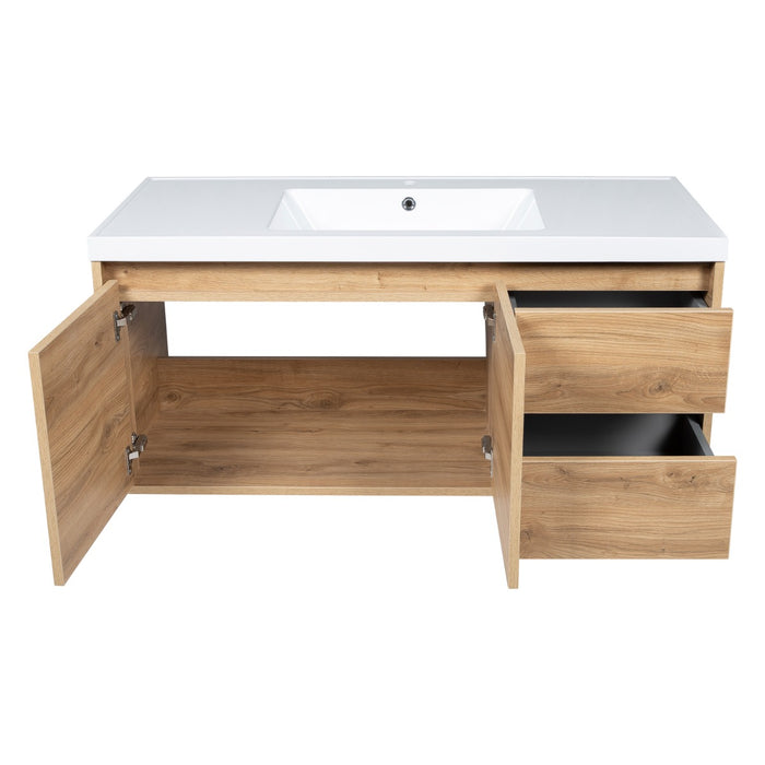 Niagara Wood Natural Teak Matte Bathroom Vanity Natural Teak Matte 3