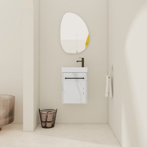 Plywood White Bathroom Vanity White 2
