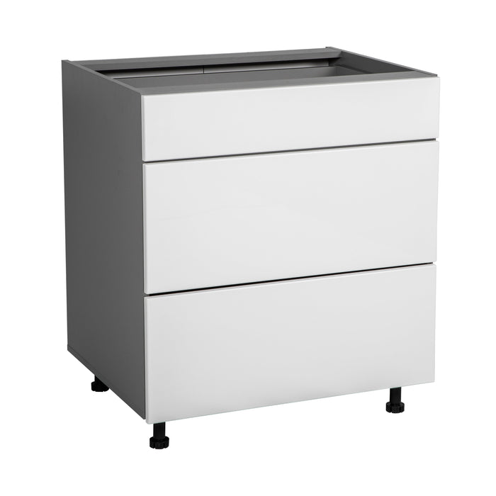 Wallkitchens Wood White Glossy Base Cabinet White Glossy 1