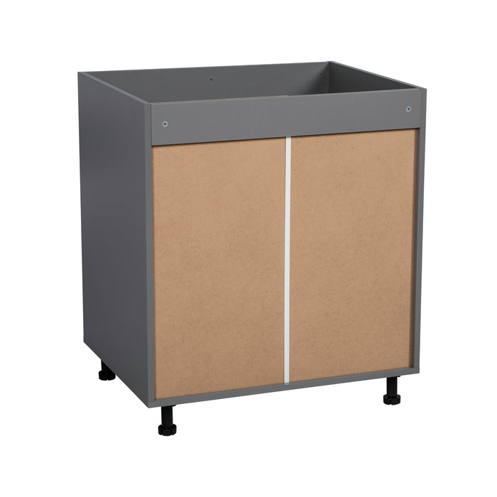 Wallkitchens Wood Black Matte Sink Base Cabinet Black Matte 3