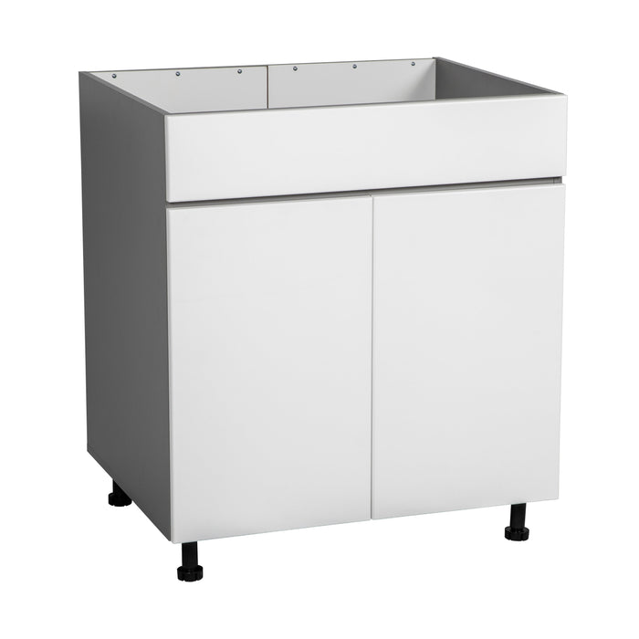 Wallkitchens Wood White Glossy Sink Base Cabinet White Glossy 1