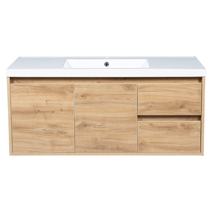 Niagara Wood Natural Teak Matte Bathroom Vanity Natural Teak Matte 4