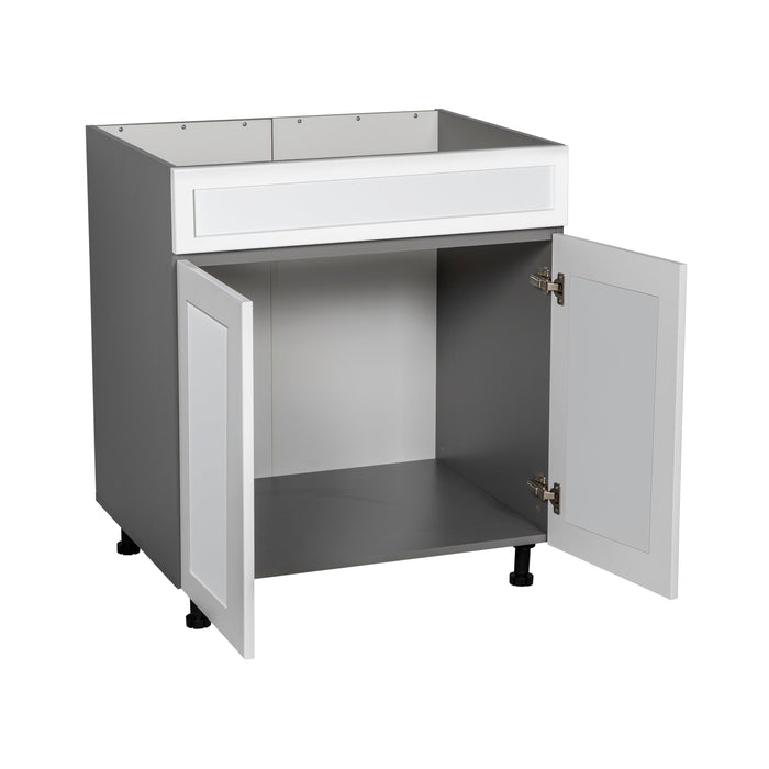 Wallkitchens Wood White Matte Sink Base Cabinet White Matte 2