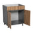 Wallkitchens Wood Natural Teak  Sink Base Cabinet Natural Teak 2