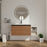 Engineered Wood Brown Ebony & Glossy White Bathroom Vanity Brown Ebony & Glossy White 1