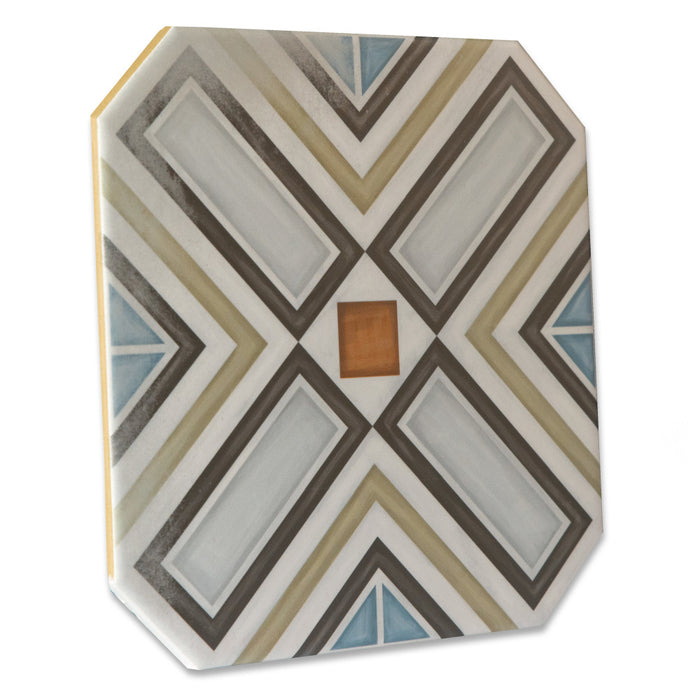 Vaudeville Porcelain Octagon Deco Ritter with Taco Lima Tile Matte 11