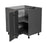 Wallkitchens Wood Grey Glossy Corner Lazy Susan Base Cabinet Grey Glossy 2