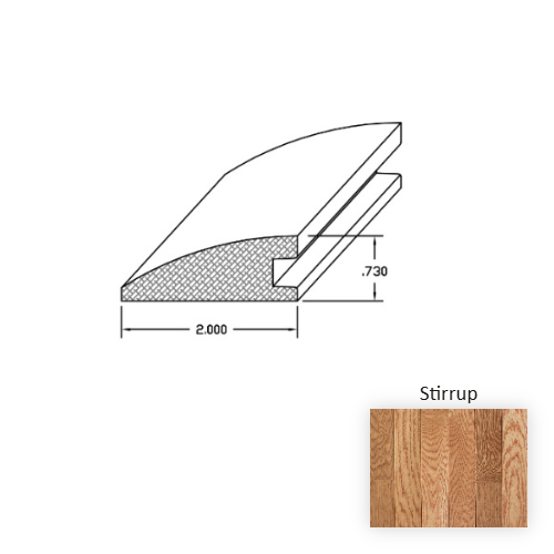 St. Andrews Wood Stirrup Hardwood Moulding / Trim Smooth 1