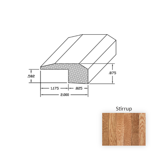 St. Andrews Wood Stirrup Hardwood Moulding / Trim Smooth 1