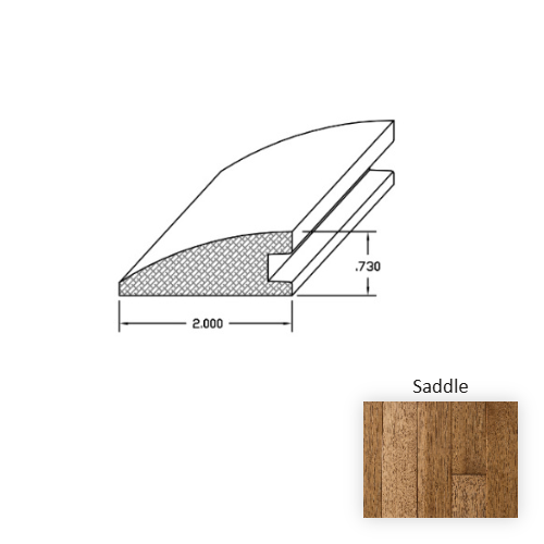 Muirfield Wood Saddle Hardwood Moulding / Trim Smooth 1