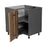 Wallkitchens Wood Natural Teak  Corner Lazy Susan Base Cabinet Natural Teak 2