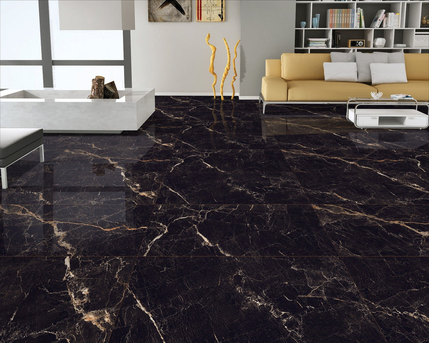 Titanium Porcelain Gold Tile Gloss 2