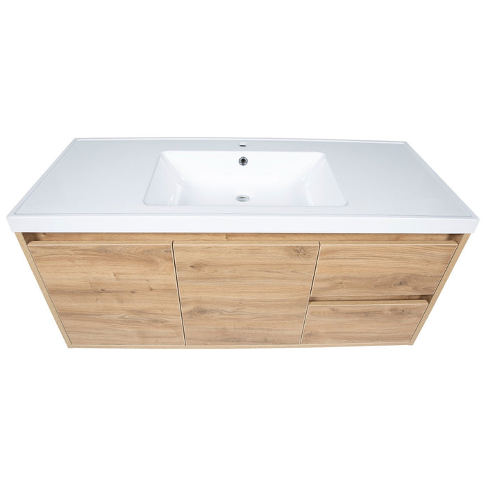 Niagara Wood Natural Teak Matte Bathroom Vanity Natural Teak Matte 5
