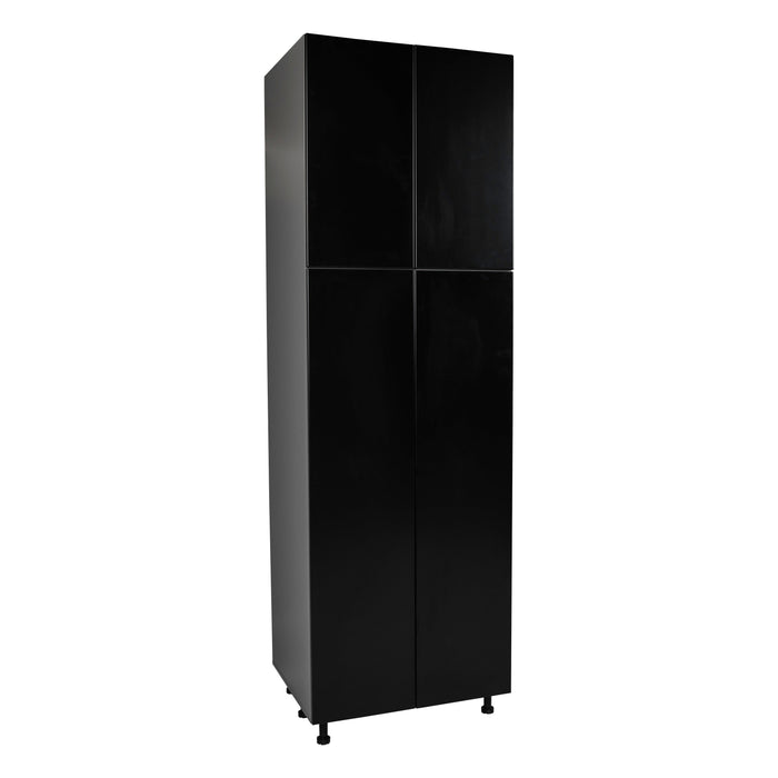 Wallkitchens Wood Black Matte Pantry Cabinet Black Matte 1