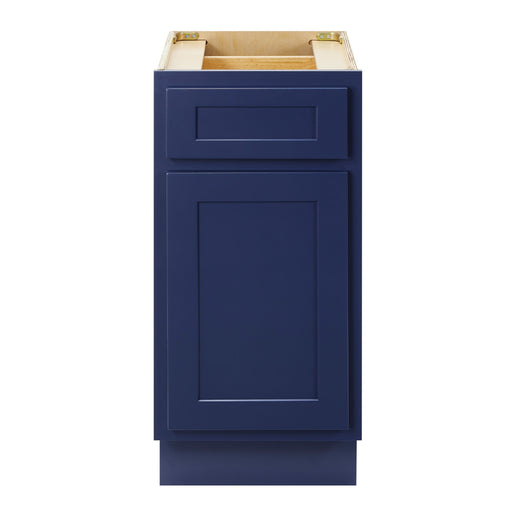 CVD Blue Wood Freestanding 1 Drawer Bathroom Cabinet - 15" x 32.5" 1