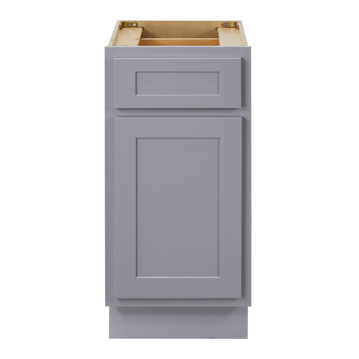 CVD Grey Wood Freestanding 1 Drawer Bathroom Cabinet - 15" x 32.5" 1