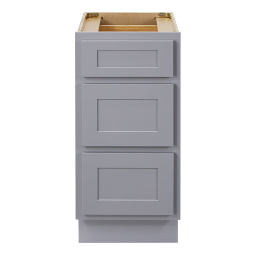 CVD Grey Wood Freestanding 3 Drawers Bathroom Cabinet - 15" x 32.5" 1