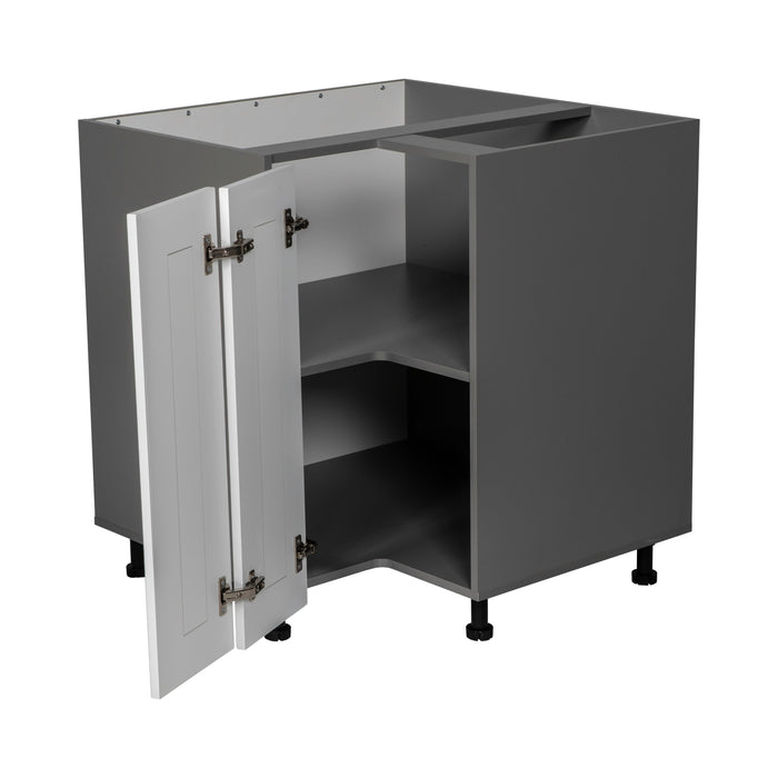 Wallkitchens Wood White Matte Corner Lazy Susan Base Cabinet White Matte 2