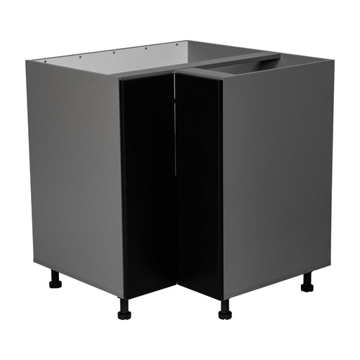 Wallkitchens Wood Black Matte Corner Lazy Susan Base Cabinet Black Matte 1