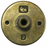 First Family Zinc Alloy Cabinet Knob Light Brass 3