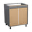 Wallkitchens Wood Natural Teak Base Cabinet Natural Teak 3