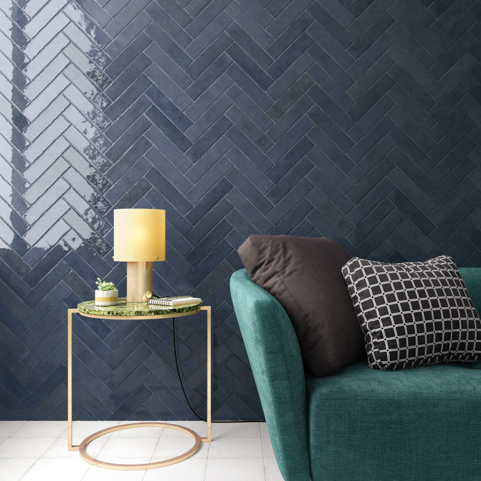 Tribeca Porcelain Studio Blue Note Tile Glossy 6