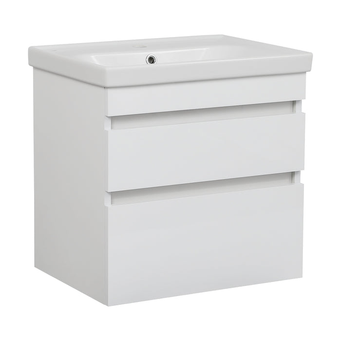 Niagara Wood White Glossy Bathroom Vanity White Glossy 1