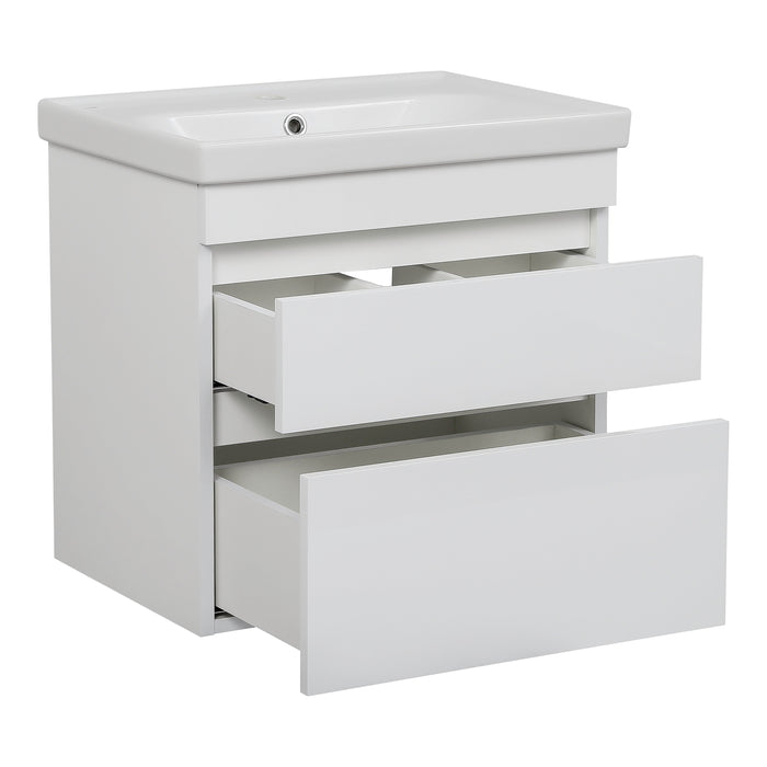 Niagara Wood White Glossy Bathroom Vanity White Glossy 3