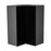 Wallkitchens Wood Black Matte Diagonal Corner Wall Cabinet Black Matte 1