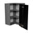 Wallkitchens Wood Black Matte Diagonal Corner Wall Cabinet Black Matte 2