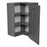Wallkitchens Wood Grey Glossy Diagonal Corner Wall Cabinet Grey Glossy 2