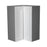 Wallkitchens Wood White Matte Diagonal Corner Wall Cabinet White Matte 1