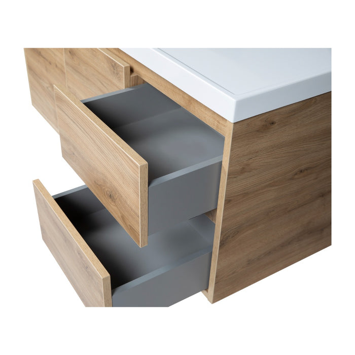 Niagara Wood Natural Teak Matte Bathroom Vanity Natural Teak Matte 7