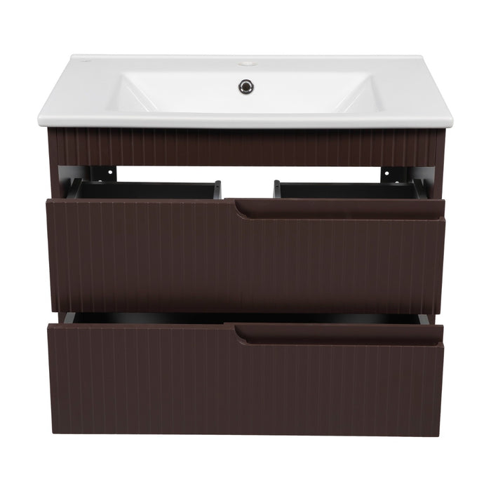 Judi Wood Brown Matte Bathroom Vanity Brown Matte 4