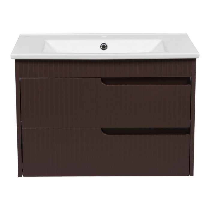 Judi Wood Brown Matte Bathroom Vanity Brown Matte 5