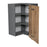 Wallkitchens Wood Natural Teak  Diagonal Corner Wall Cabinet Natural Teak 2
