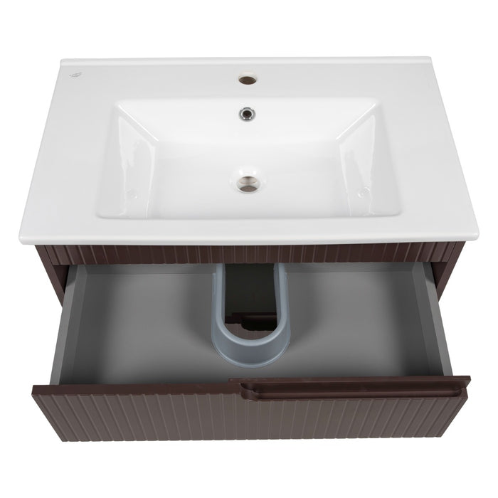 Judi Wood Brown Matte Bathroom Vanity Brown Matte 6