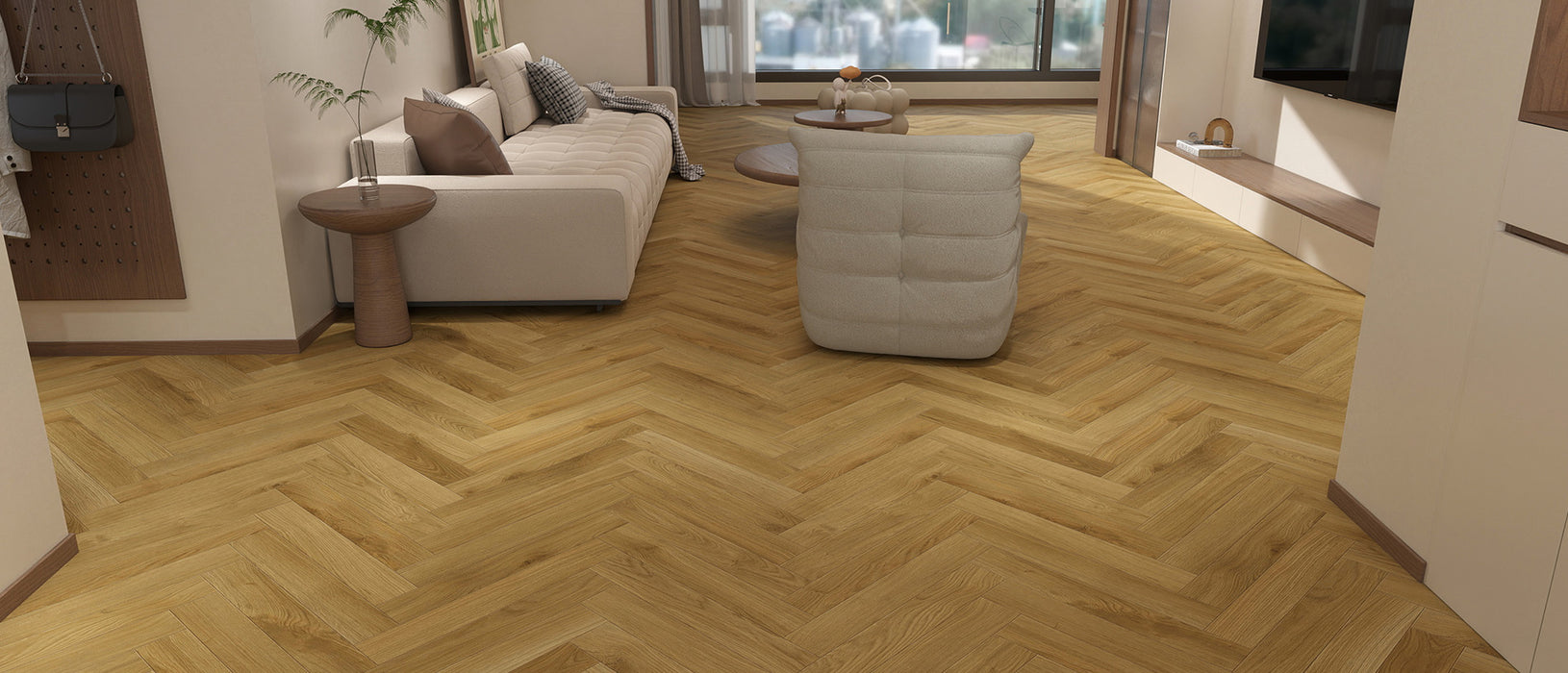 New Series Wood Sessile Oak Laminate Wood Plank Embossed 3