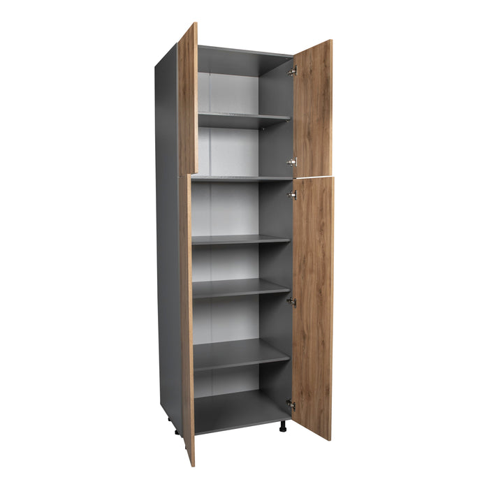 Wallkitchens Wood Natural Teak  Pantry Cabinet Natural Teak 2