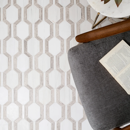 Rotunda Mosaic Honed & Matte Marble & Porcelain