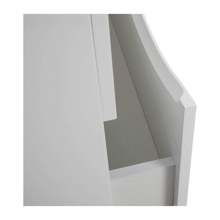 Wave Wood White Glossy Bathroom Vanity White Glossy 6