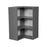 Wallkitchens Wood Grey  Diagonal Corner Wall Cabinet Grey 1