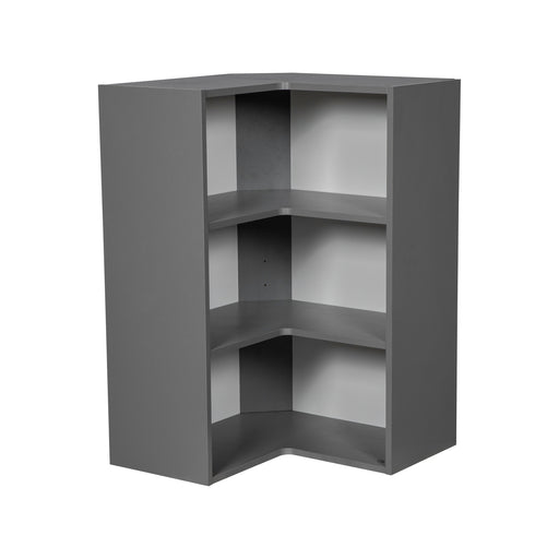 Wallkitchens Wood Grey  Diagonal Corner Wall Cabinet Grey 1