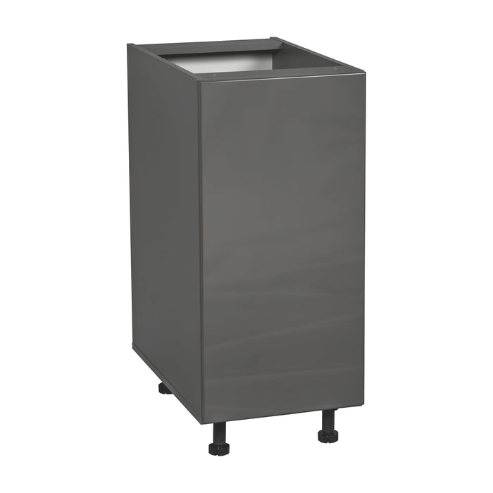 Wallkitchens Wood Grey Glossy Base Cabinet Grey Glossy 1