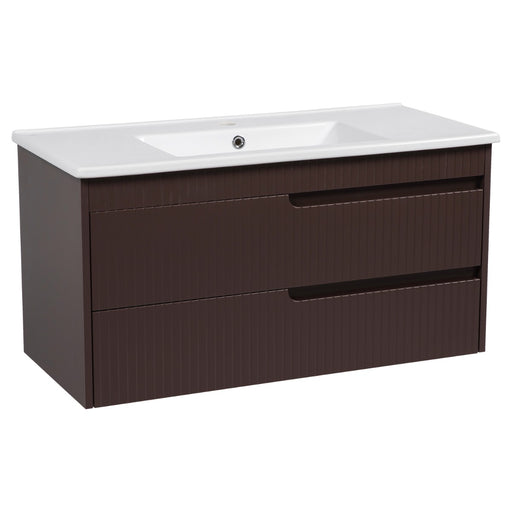 Judi Wood Brown Matte Bathroom Vanity Brown Matte 1